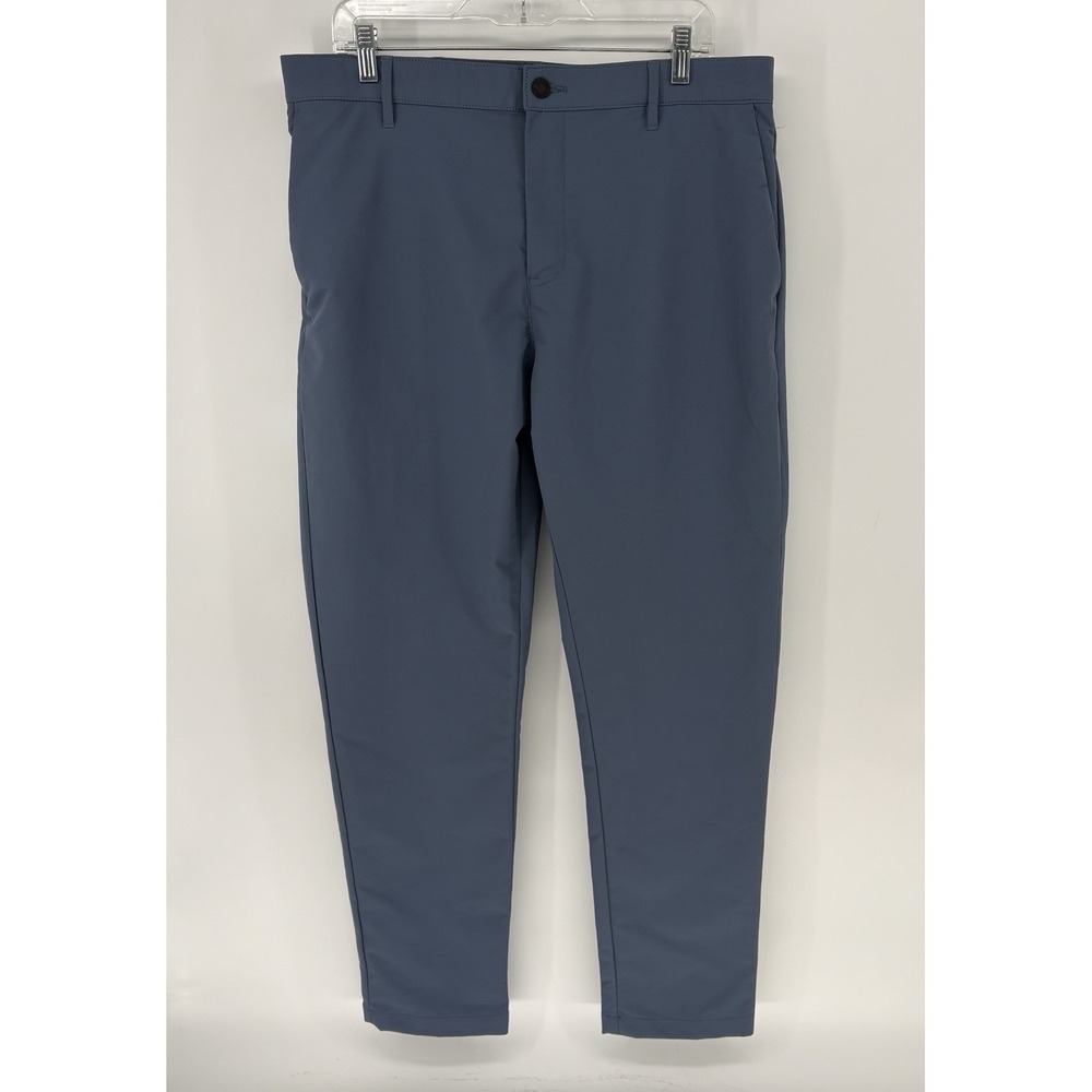 Banana Republic Tech Pants Mens 36x32 Fits 36x31 Blue Slim Active Stretch Chino